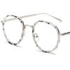 Fashion Optical Glasses Unisex Retro Round Frame Eyeglasses Alloy Temples Spectacles Simplity Clear Lens Eyewear