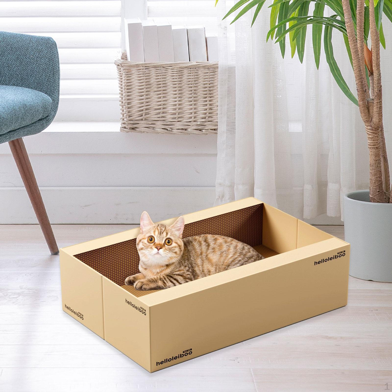 

Cat Scratcher Cardboard Scratching Board Furniture Protection Heavy Duty Box Scratch Pad