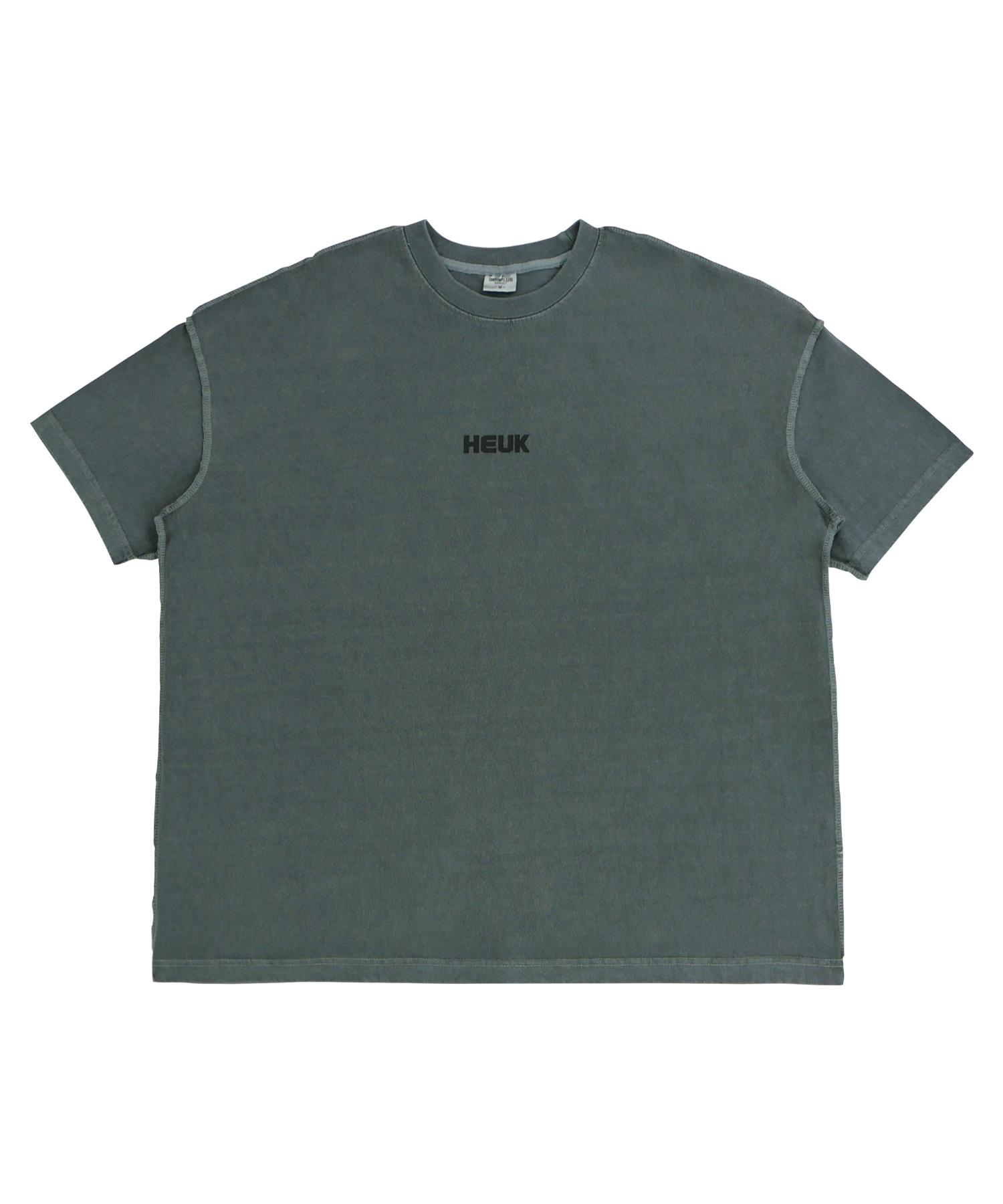 Heuk Wear Heuk Pigment Back Logo Semi-Overfit Short Sleeve (Khaki) Khaki/L