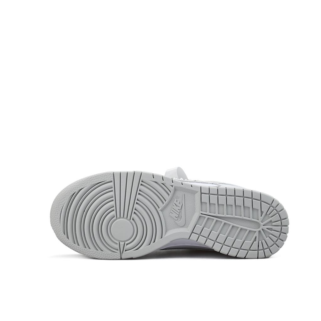 Nike Dunk Slip Resistant Low Top Skateboard Shoes Women's White Silver DD1503-103(Team120-)