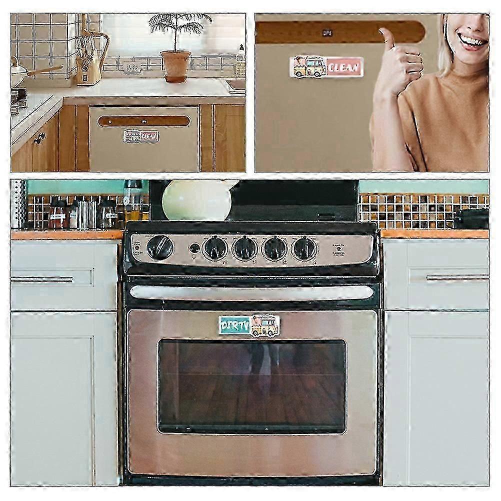 Dishwasher Magnet Sign for Clean Dirty Status Indicator