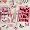 9 In 1 Butterfly Stationery Set INS Highlighter Pen Study Stationery Gifts Pencils Erasers Ballpoint Pen Office Stationery Kit