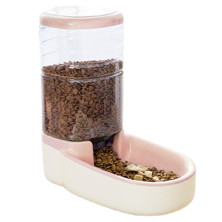 

Elevated Feeder Automatic Water Supply System Detachable Metal Bowl Slip Resistant Base For Pet 1 розовый