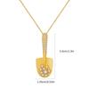 Elegante Collar de Pala de Amor con Acento de Diamantes Estilos Dulces Aleación Resistente Decoración para Mujeres Modernas