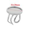 4pcs Stainless Steel 25mm Round Open Ring Cabochon Cameo Blank Tray Base Settings for DIY Rings Jewelry Making Findings Supplies