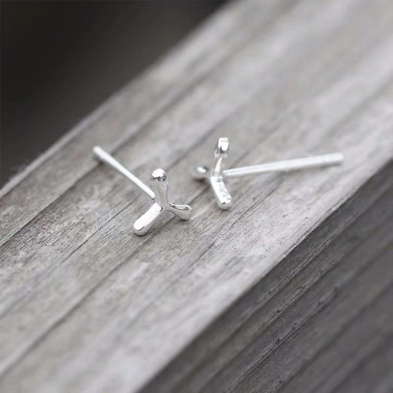 Beixi S925 Sterling Silver Geometric Earrings - Simple, Versatile, Fresh Style 925 Silver