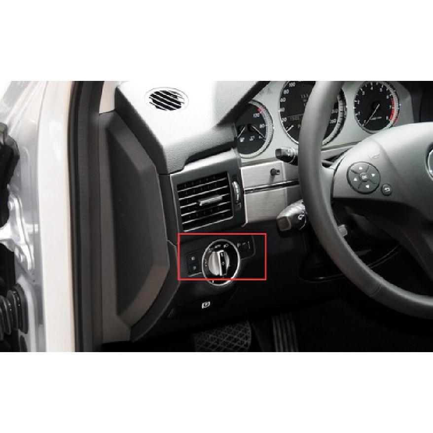 For Benz GLE GLS 2016-2019 Silver Allloy Headlight Button Frame Cover Trim 2pcs