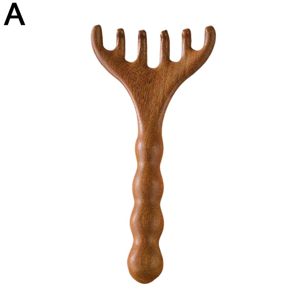 Six-Claw Sandalwood Head Massage Comb Tool Scalp Massage Five Claws Scratch Head Point Scraping Sha Scratch Head Antlers