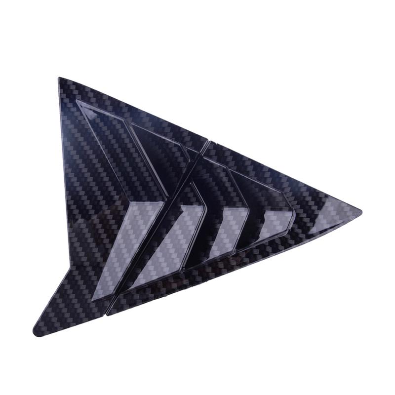 1 Pair Carbon Fiber Style ABS Car Rear Left & Right Side Vent Window Scoop Louver Cover Trim Fit for Hyundai Elantra 2011-2015