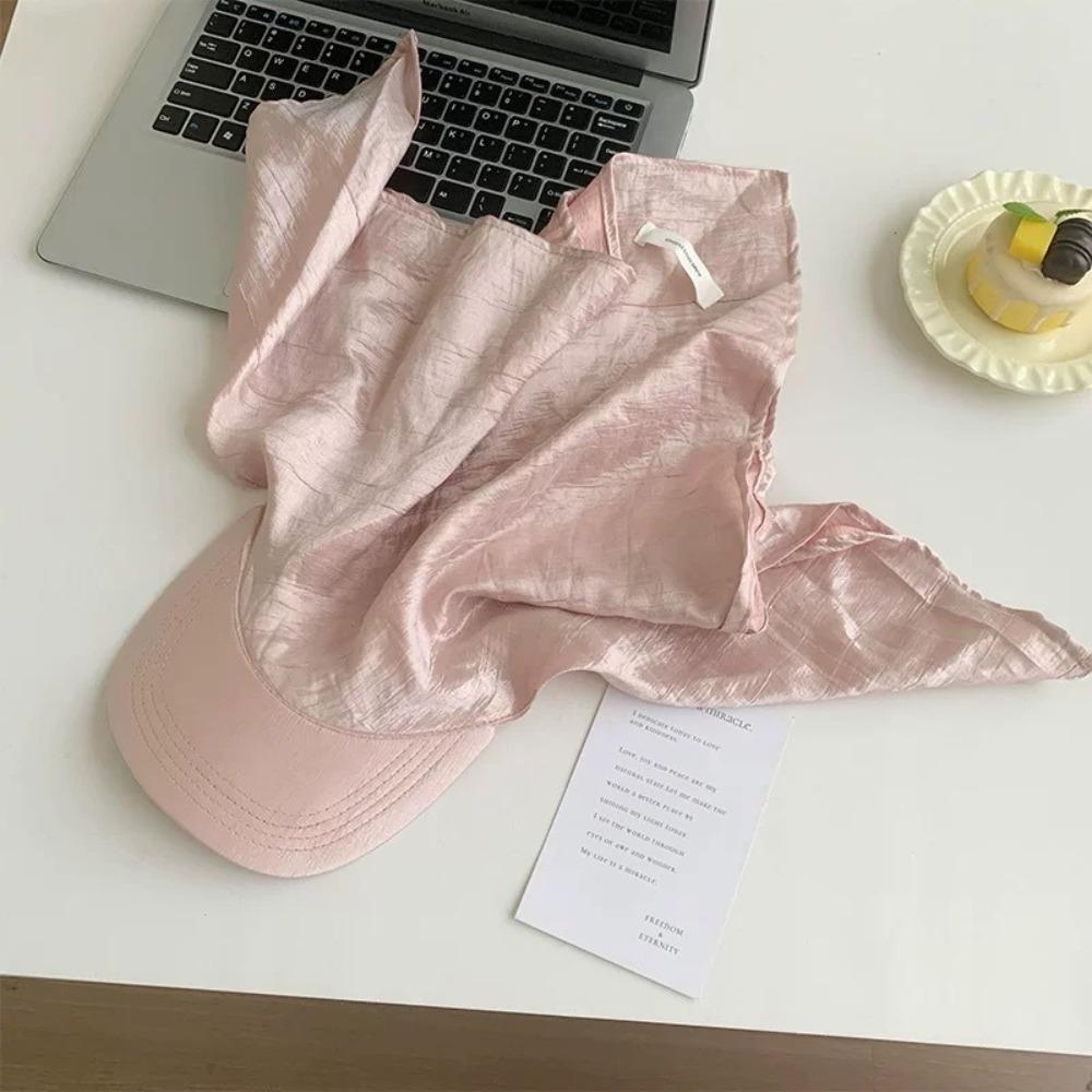 Satin Headscarf Baseball Cap Y2K Peaked Cap Retro Sunscreen Beach Hat  Outdoor