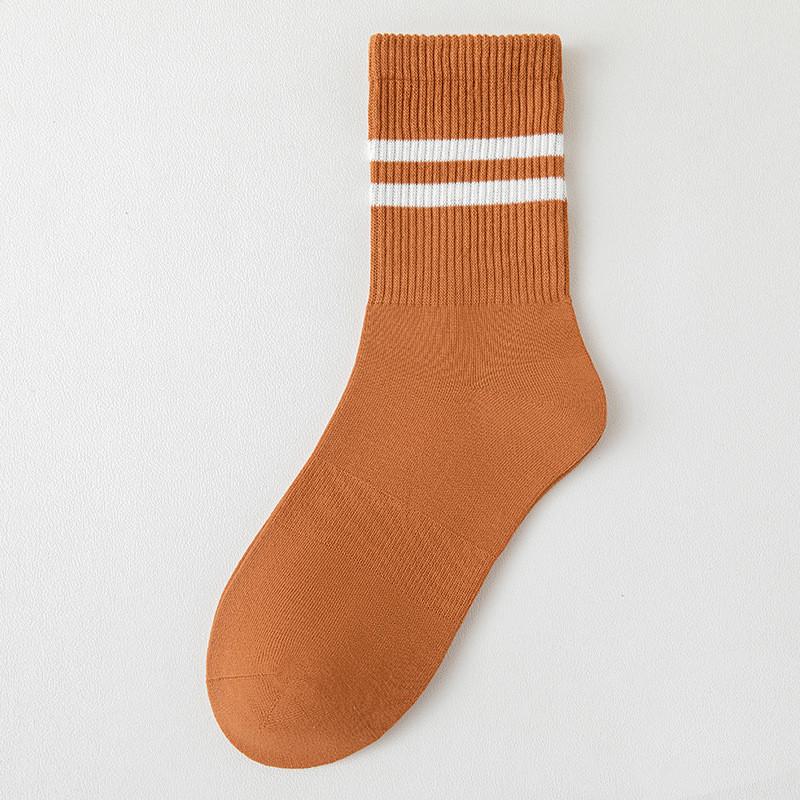 

Модные полосатые мужские носки, повседневная уличная одежда, черно-белые спортивные носки, мужские хлопковые дышащие длинные носки в стиле хип-хоп для скейтборда