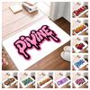 Creative Alphabet Printing Non-Slip Small Rug Waterproof Easy Clean Floor Mat for Indoor Outdoor Use Durable Home Decor Fashion