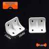 Thickened White Nylon Corner Bracket, L-Shaped 90 Degree, Triangular with Cover for Furniture Cabinet Connector