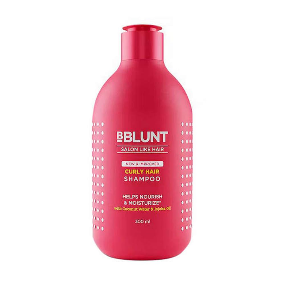 BBLUNT Curly Hair Shampoo For Defined Bouncy Curls, Moisture Lock Formula, Gentle Cleansing Shine Care, 300 Ml Pack Of 1