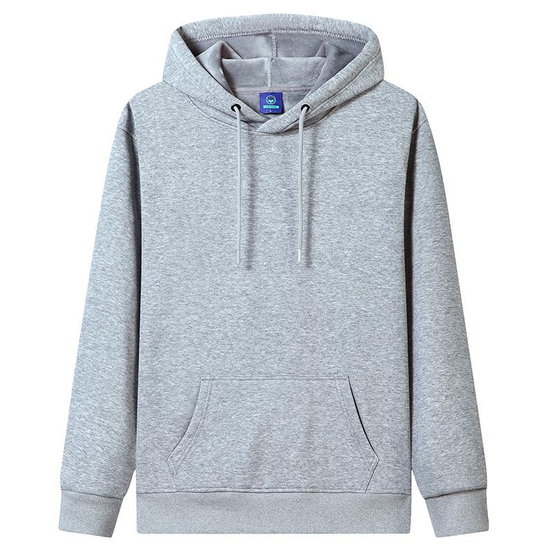 QICED Jesienna i Zimowa Bluza z Kapturem Męska Ciepła Pikowana Pogrubiona Bluza Luźna Duży Rozmiar Modna Bluza z Kapturem