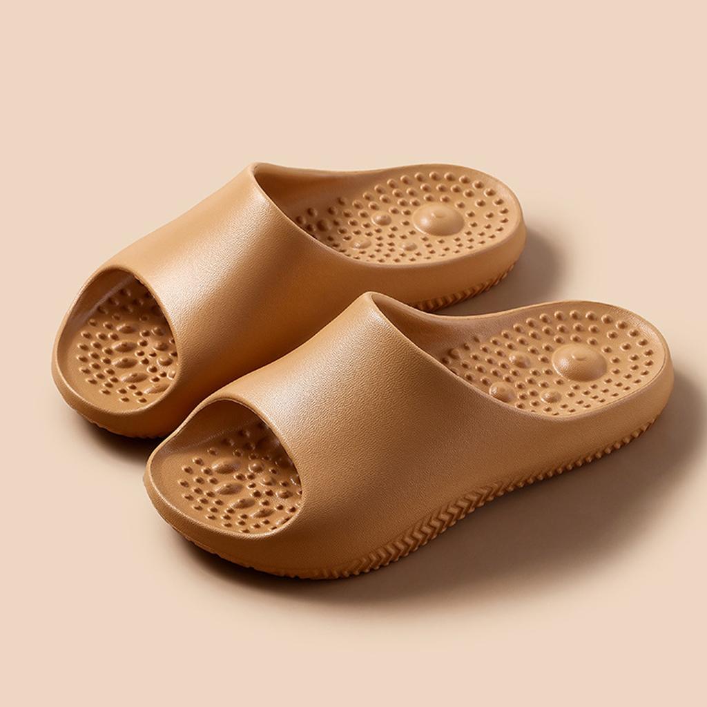 Women's Flat Arch Support Massage Slippers Lightweight Non Slip Indoor Outdoor Comfortable Footwear with Textured Sole for Foot Relaxation