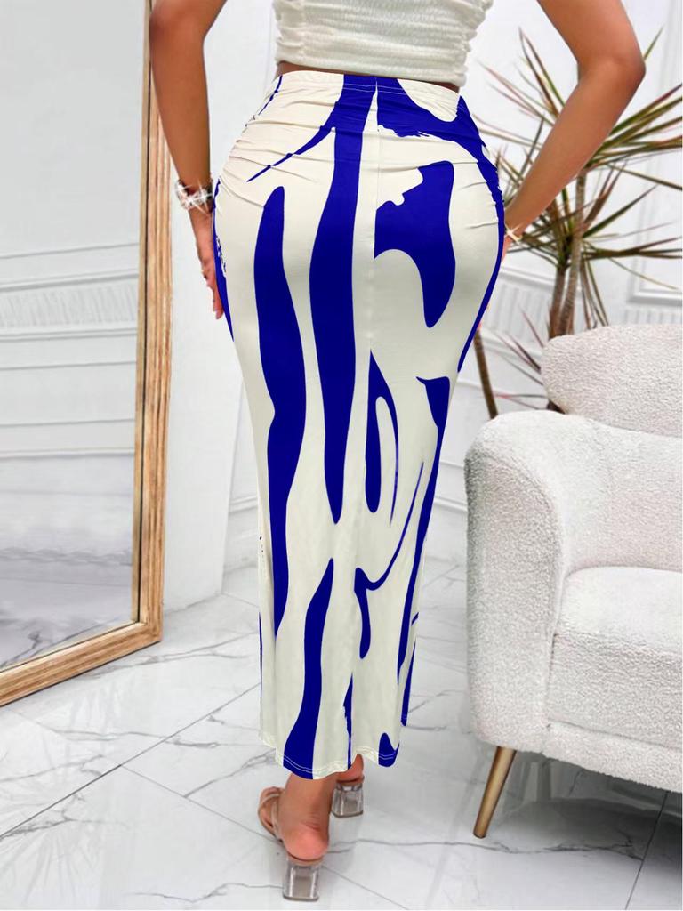 High Waist Zebra Print Fishtail Skirt - Fashionable European & American Women's Clothing, 2025 Edition