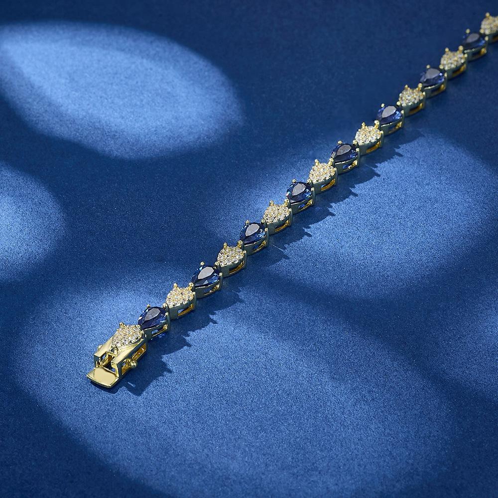 Высококачественные ювелирные изделия Элегантный браслет с покрытием из золота 14 карат — фото 3