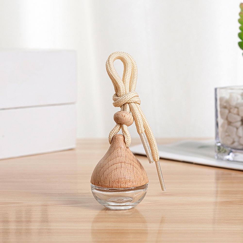 Perfume Empty Bottle Smooth Car Perfume Bottle Polished Good Smell Novelty Transparent Aromatherapy Hanging Bottle Pendant