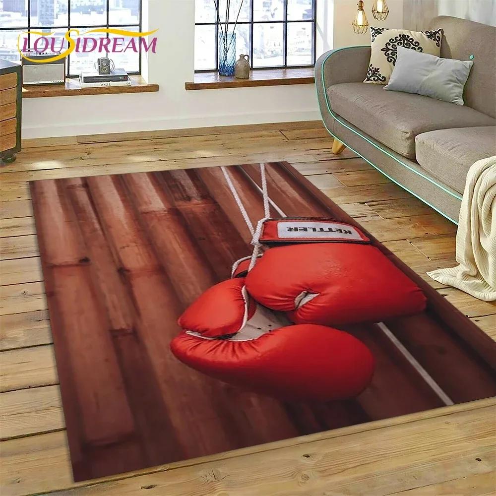 Boxing Gloves Boxer Fight Cartoon Rug Carpet for Living Room Bedroom Home Decor,Floor Mat Decoration for Sofa Doormat