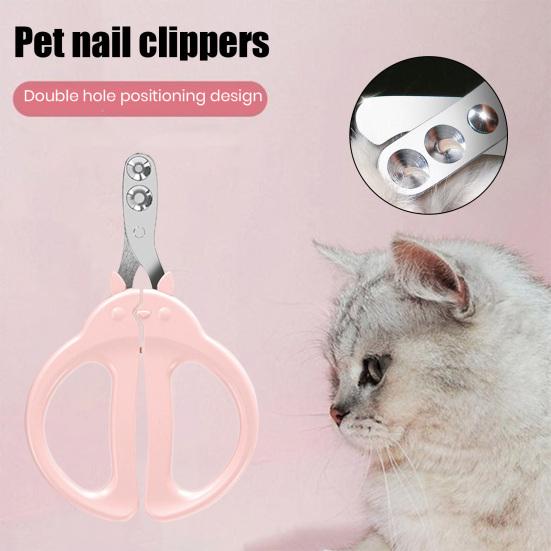 Yousheng Cat Nail Clippers Circular Hole Ergonomic Double-Hole Positioning Blades Grooming Supplies Pet Trimmer Clippers for Cats Dogs