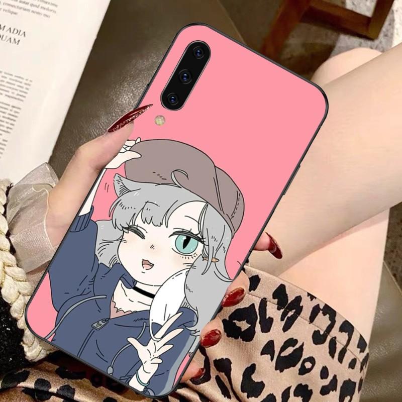 Waste Wood Fox Phone Case For Samsung A91 A81 A73 A72 A71 A30S A20 A12 A13 A52 A53 4G 5G Soft Black Phone Cover
