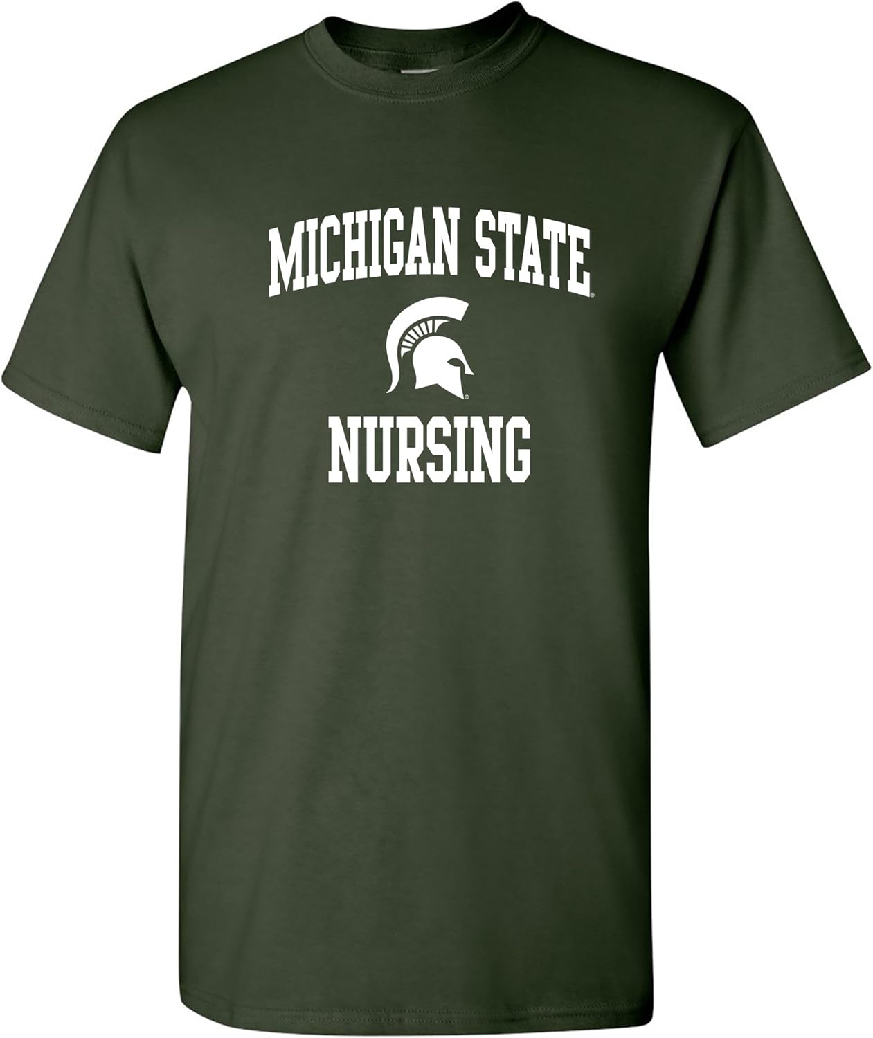 Michigan State Spartans Arch Logo Departments, College T Shirt, Team Color S разноцветный