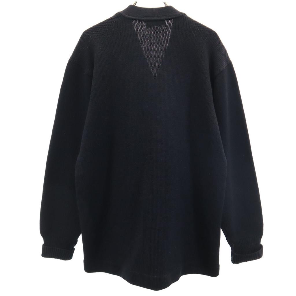 Albion Award Sweater 70s vintage Long sleeve Lettered knit cardigan black Men's Used