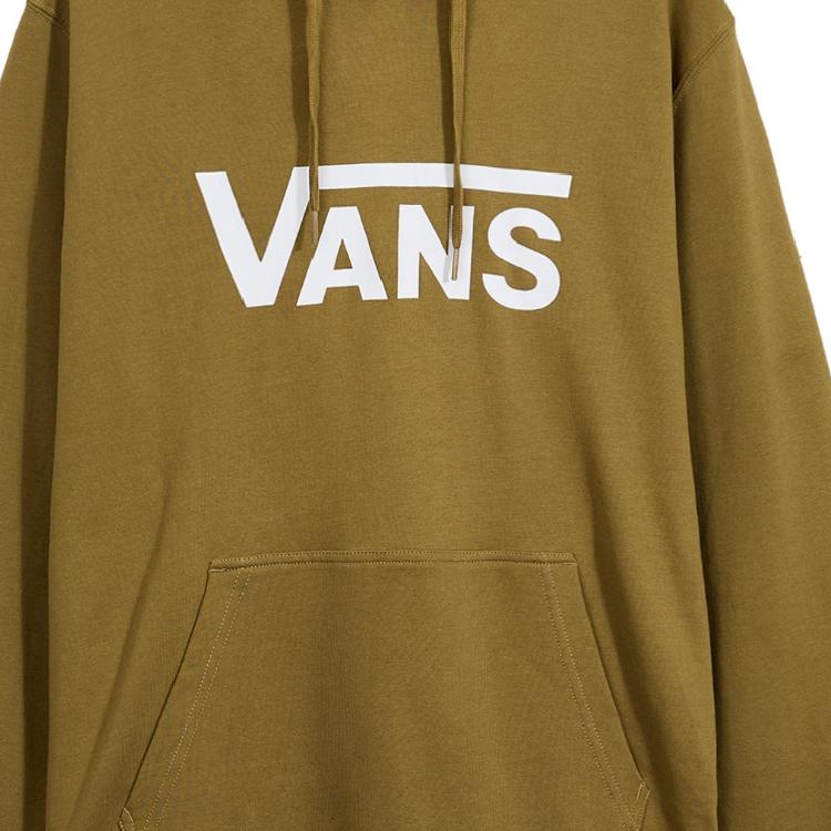 Vans Letter Print Hooded Pullover Comfortable Casual Long Sleeve Sweatshirt Unisex Tops Brown VNOA4MM9ZBN