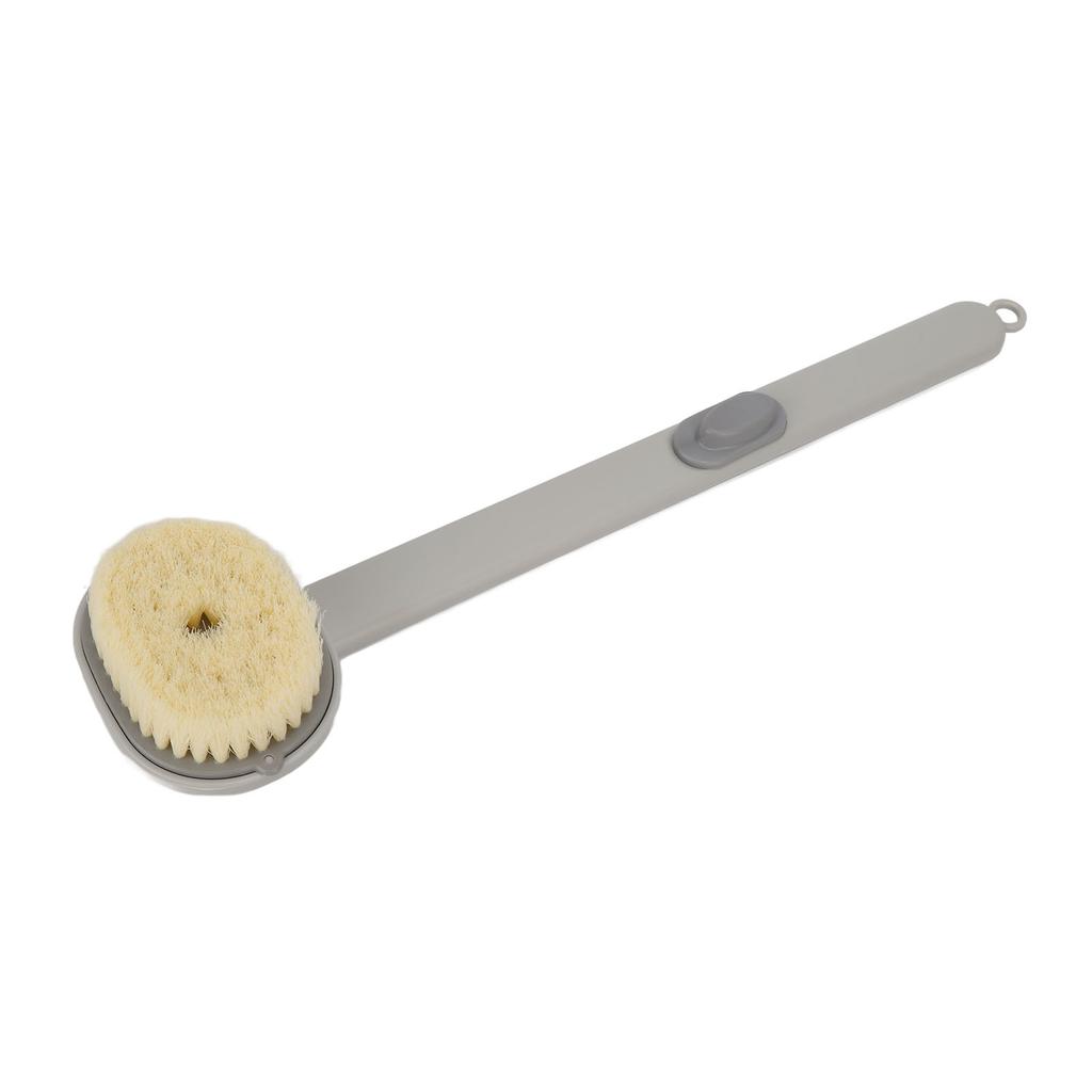 Bath Brush Long Handle Removable Brush Head Waterproof Comfortable Brush for Bathrom Grey