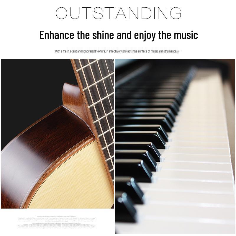 Prefox Instrument Care Set: Guitar Cleaner, Piano Maintenance Wax, String Oil.