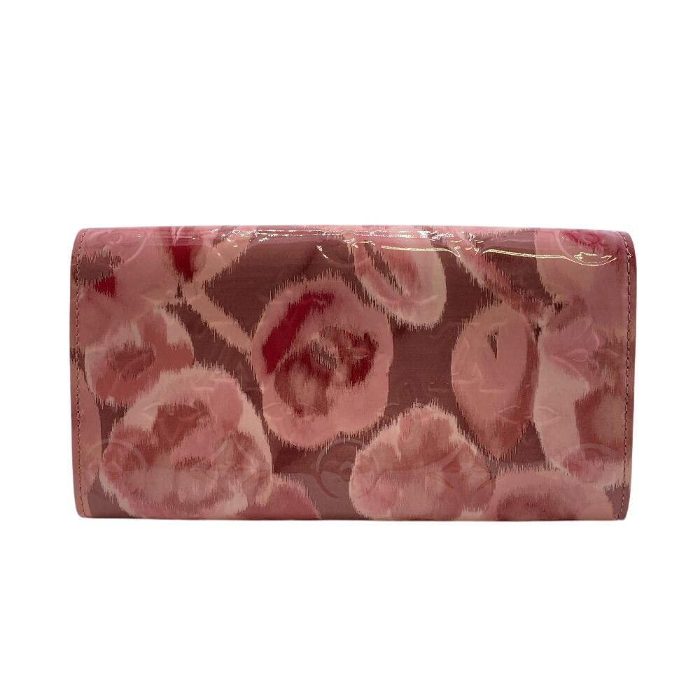 LOUIS VUITTON M90023 Monogram Vernis Ikat leather Portefeuille Sarah Rosevelle Purse pink leather Women Used