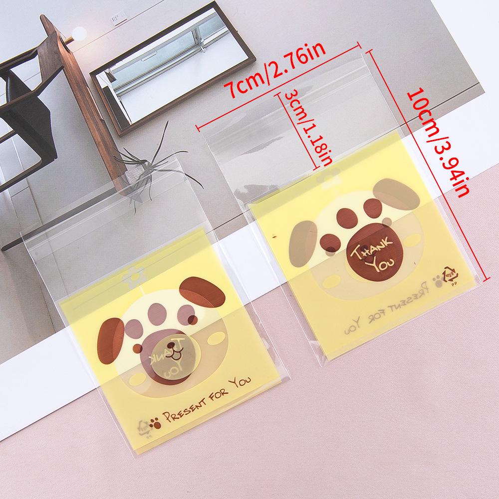 Cartoon Style Self-Adhesive Bags for Baking, Cookies, and Jewelry Storage