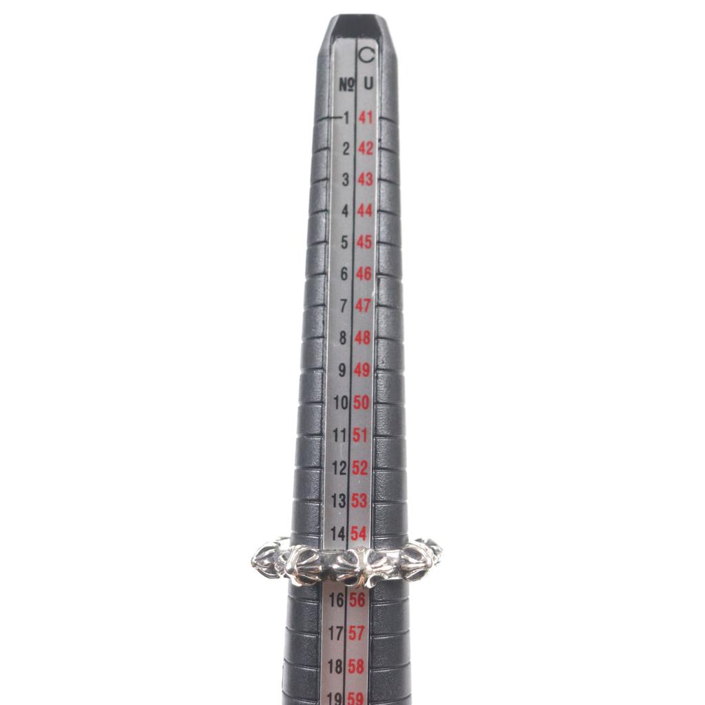 Great CHROME HEARTS Ring Cross Band Ring Silver 925 Mens Used