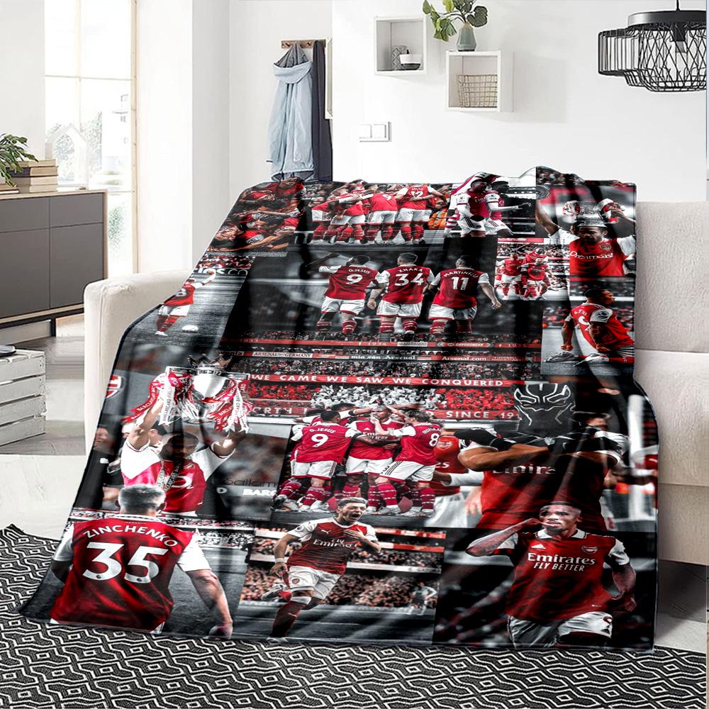 Arsenal Football Player Blanket Comfortable Suitable for Chair Couch Office Chair for All Seasons Stylish Decor Perfect Gift for Relatives and Friends