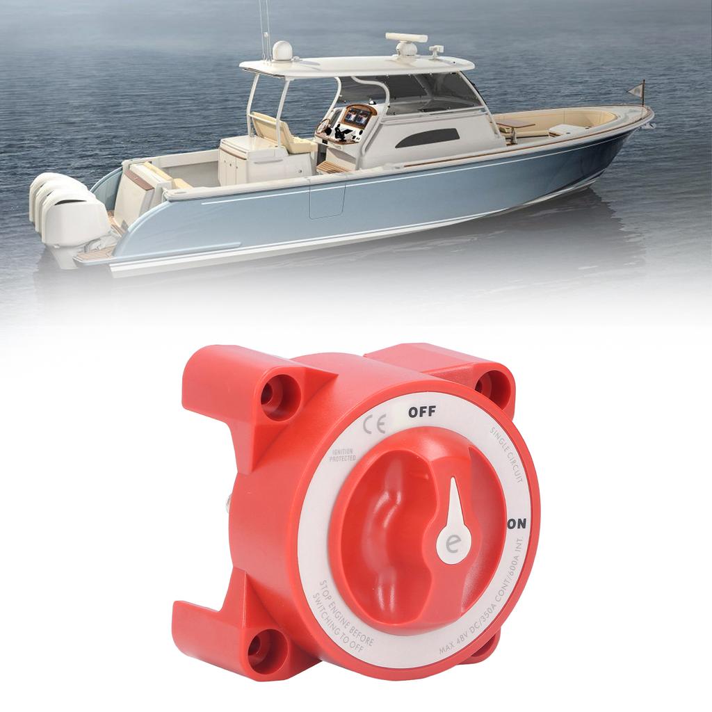 350A Battery Switch ON/Off Knob Type Single Circuit Power Disconnect Isolator for Marine Boat Car Truck Trailer RV