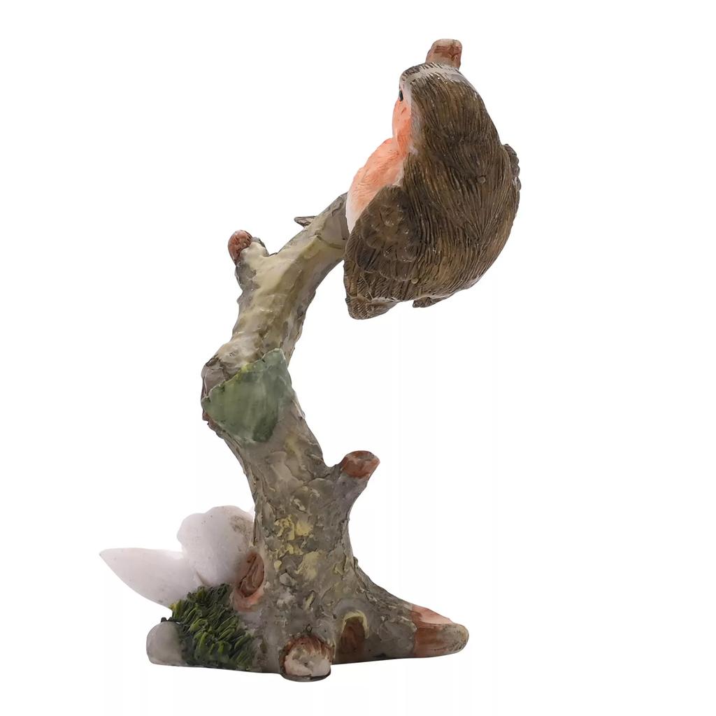 Country Living Resin Robin On A Branch Figurine
