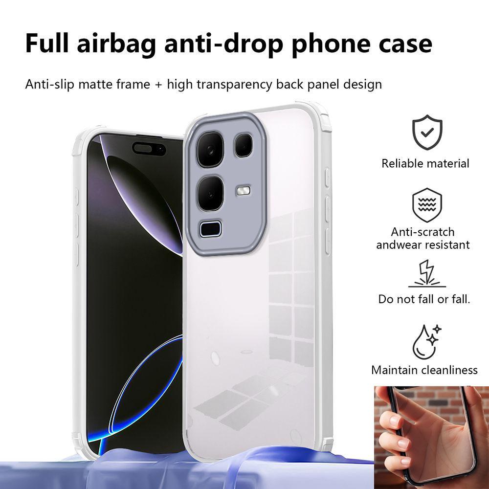 Infinix Note 50x Kılıfı Infinix Note 50 Telefon Kılıfı Note 50 Pro + Kapak Düşmeye Karşı Koruma Darbeye Dayanıklı Sert Akrilik Arka Kapak