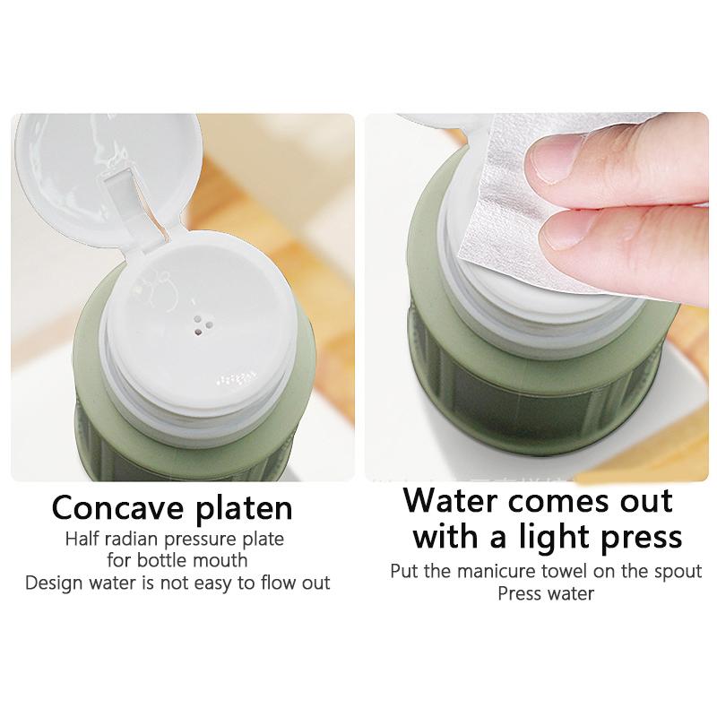 200ml Empty Pump Dispenser Nail Polish Remover Cleaner Alcohol Liquid Refillable Makeup Bottles Plastic Cleaner Container