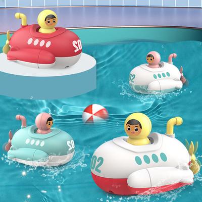 1Pcs Baby Bath Toys Spray Water Submarine Shower Swim Pool Bathing Toys for Kids Clockwork Toy Rowing Boat
