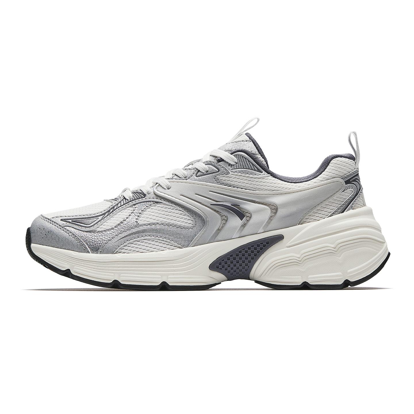 Anta AT959 V2 Универсальные кроссовки для бега Детские кеды Бело-бумажный Серебристый 922615501Q-2 35.5