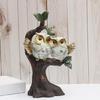 Exquisites Owl Ornament with Water Transfer Detailing Resins Owl Perching On Tree Branch Sculpture for Home Display