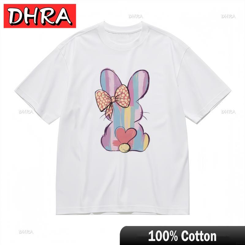 

Unisexs Trend Fashion Classic T Shirt Heart Dot Bow Rabbit Artistic Print Tee Graphic Short Sleeve Camisa Ropa Hombre Tee Clothing 4XL