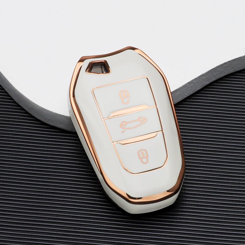 Měkké TPU Pouzdro na klíč od auta Kryt Skořepina Držák Fob Pro Peugeot 308 408 508 2008 3008 4008 5008 Pro Citroen C4 C6 C3-XR Příslušenství