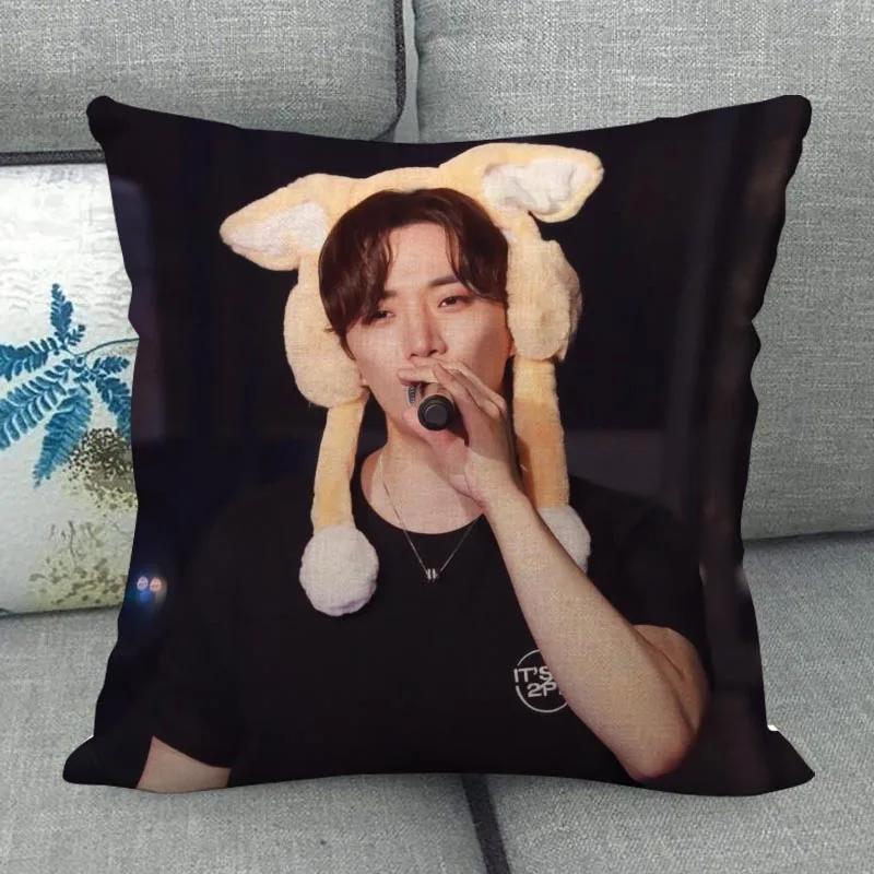 Kpop Lee Junho Pillowcase High Quality Home Textile Cotton Linen Fabric 45x45cm One Side Decoration Pillow Cover New WJY10.16