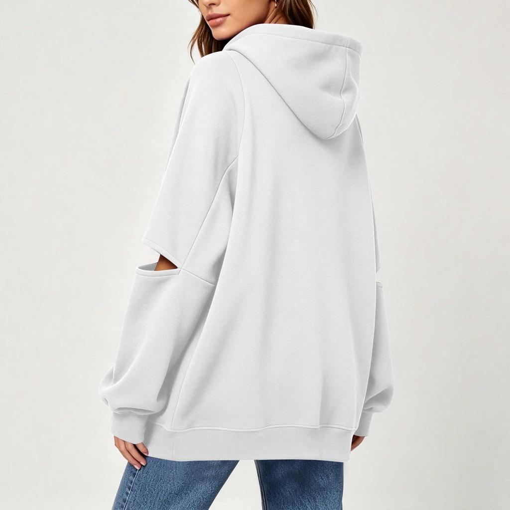 Women's Fashion Pullover Sweatshirt, Color Long Sleeve Neck Casual Top