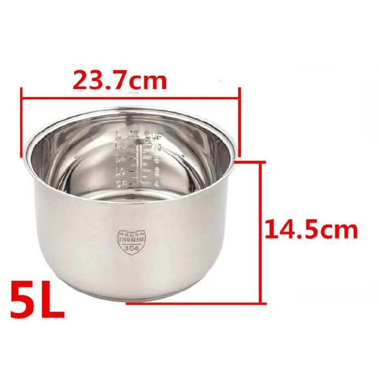 Non Stick Cooking Pot 304 Stainless Steel Rice Cooker Inner Container Replacement Accessories Food Rice Cooker POT