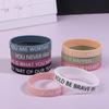 Gummiarmbänder mit Motivierendem Zitat, farbige, inspirierende Silikonarmbänder, dehnbar, Unisex-Armbänder für Frauen und Männer, Geschenke