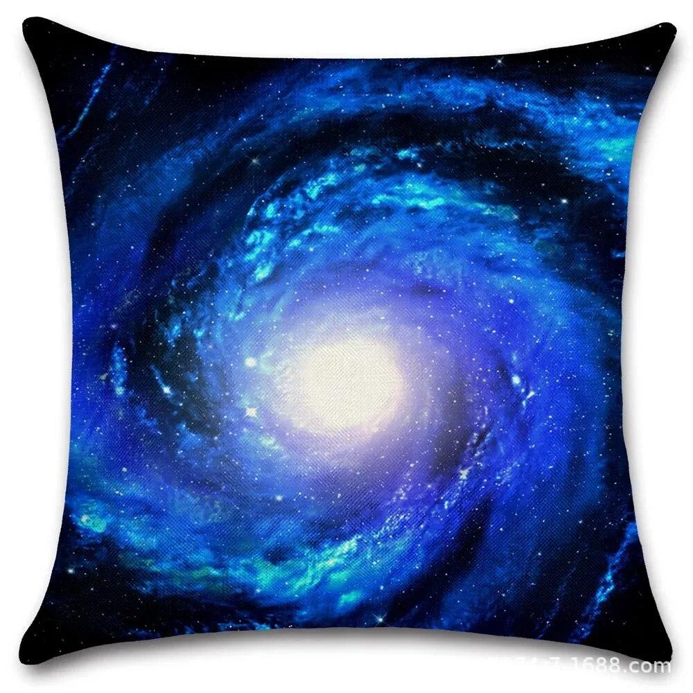 Car Living Room Sofa Cushion Cover Luxury Home Decoration Pillow Cover Sky Galaxy Print Pattern Cushion Cover