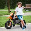 12V Kids Electric Motorbike, Kids Electric Ride on motorcycle w/ Twist Grip Throttle, Training Wheels, Orange